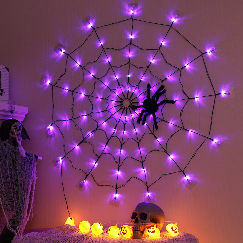 Halloween LED Spider Web Net Lights indoor and outdoor decor
