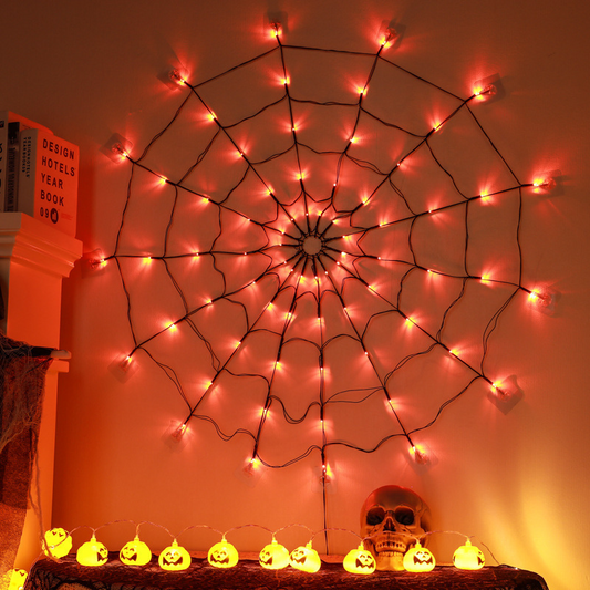Halloween LED Spider Web Net Lights indoor and outdoor decor